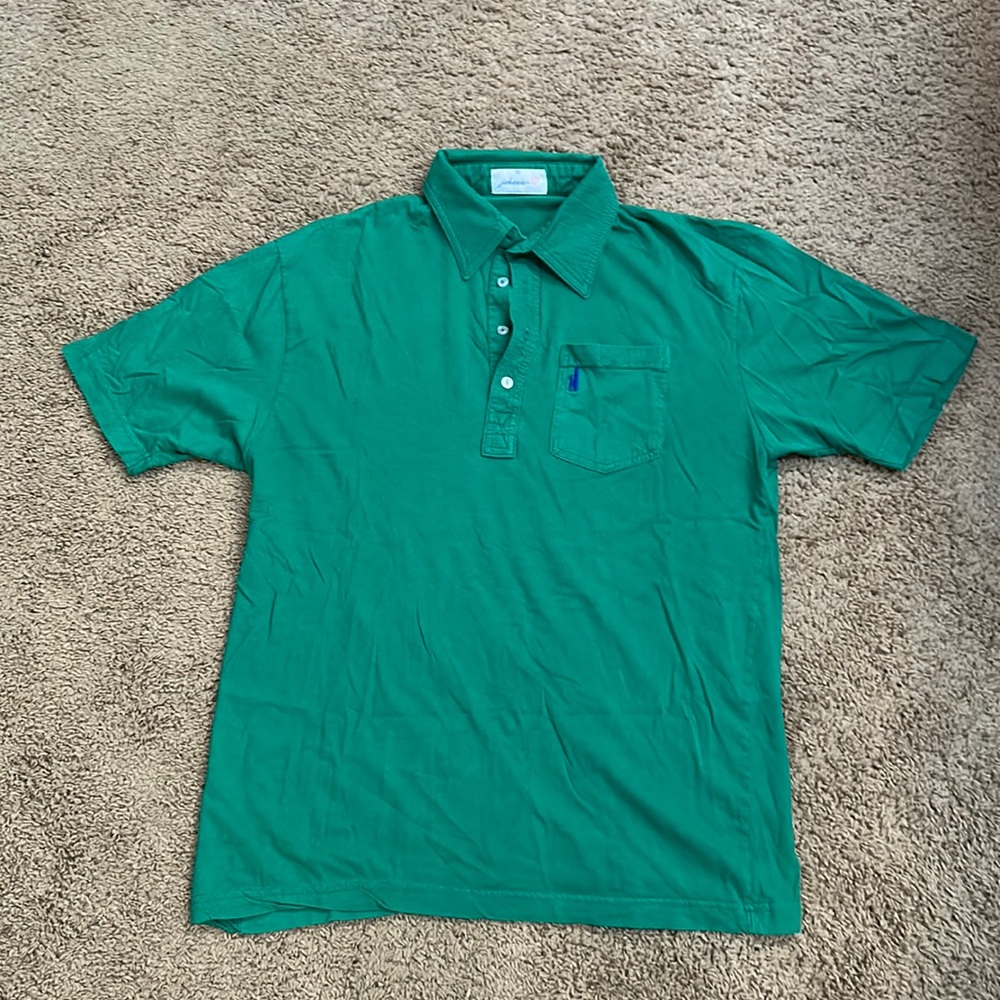 Green Johnnie-O polo shirt